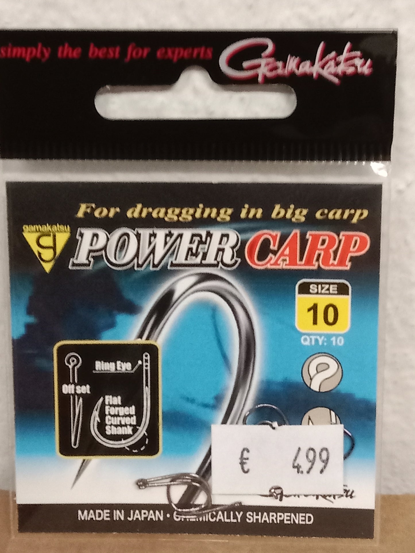 Gamakatsu Haken lose Power Carp mit Öhr gr 10 10stk