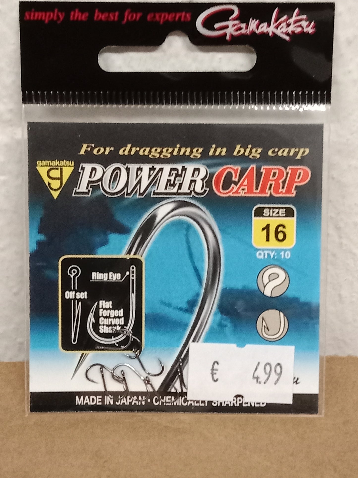 Gamakatsu Haken lose Power Carp mit Öhr gr 16 10stk