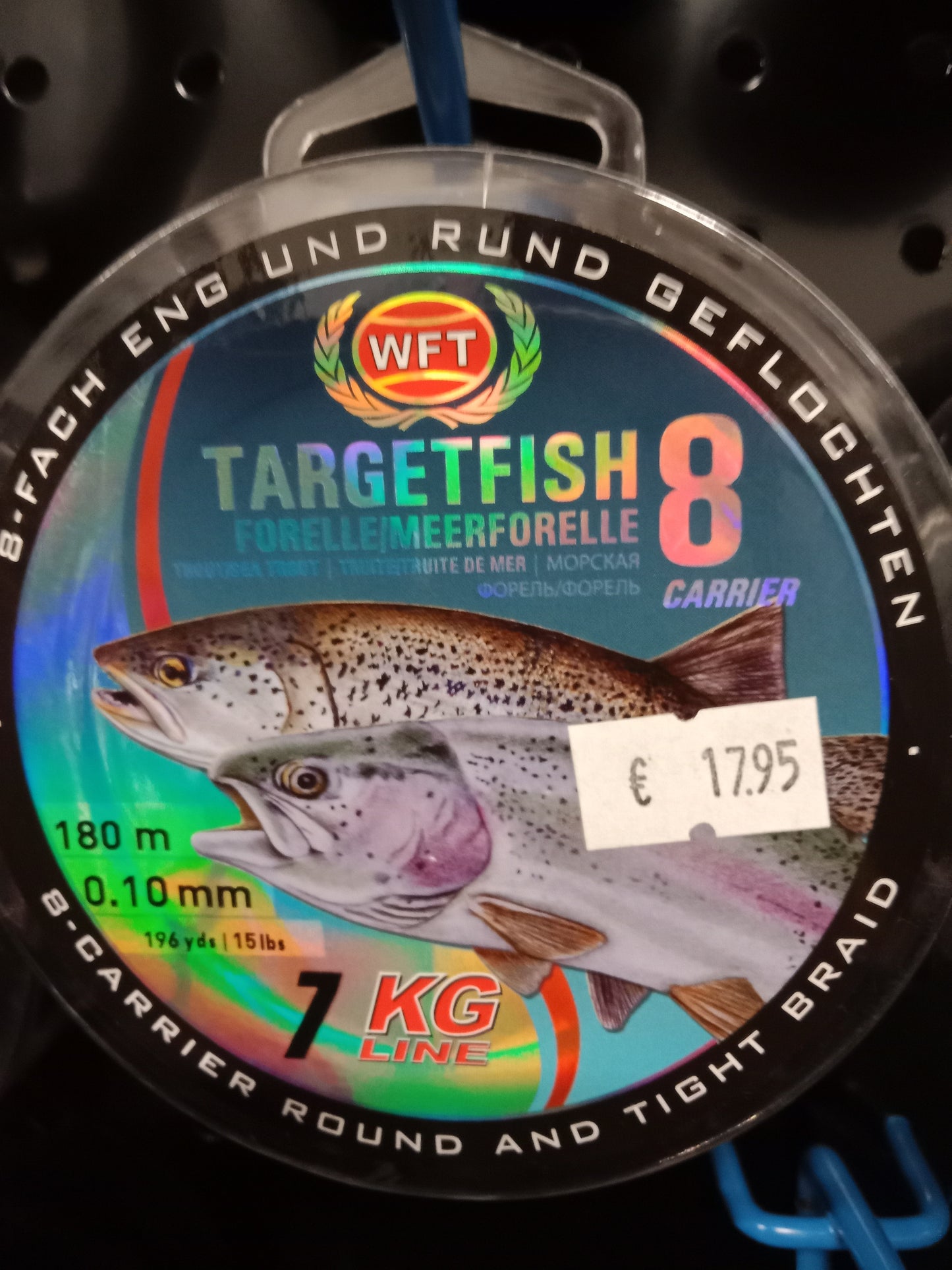 WFT Targetfish Geflochtene Schnur 180m 0,10mm 7Kg Weiss