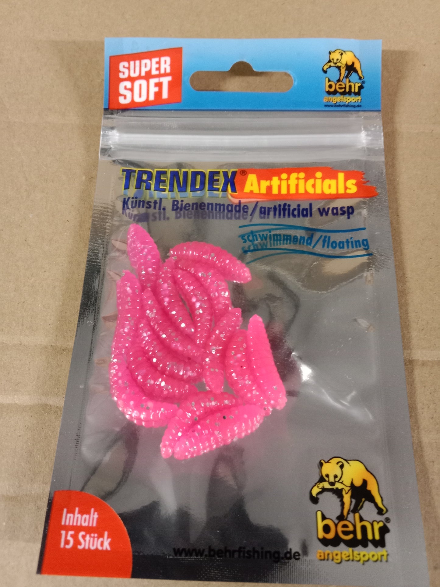 Behr Künstliche Bienenmaden pink-glitter