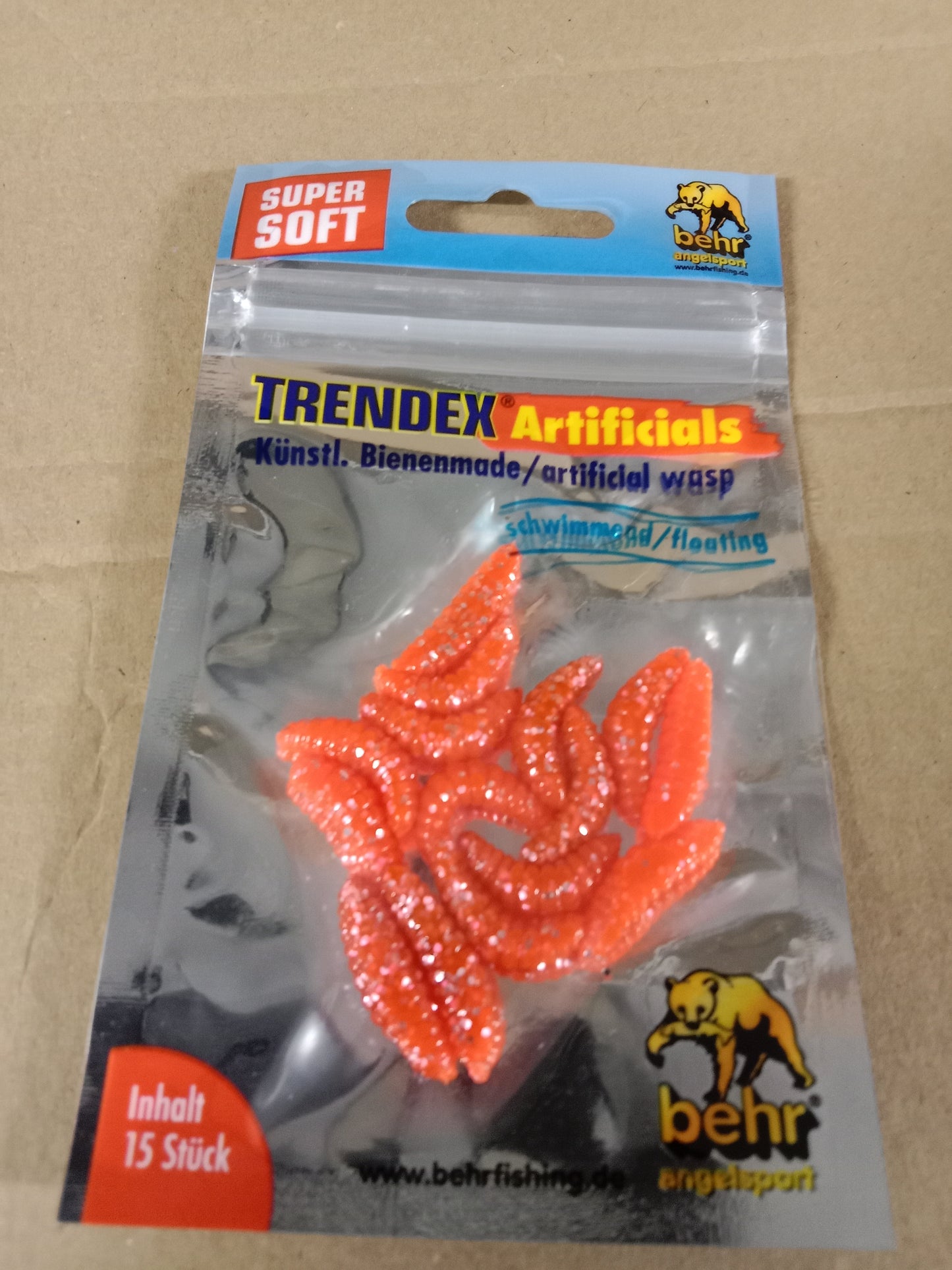 Behr Künstliche Bienenmaden orange-glitter