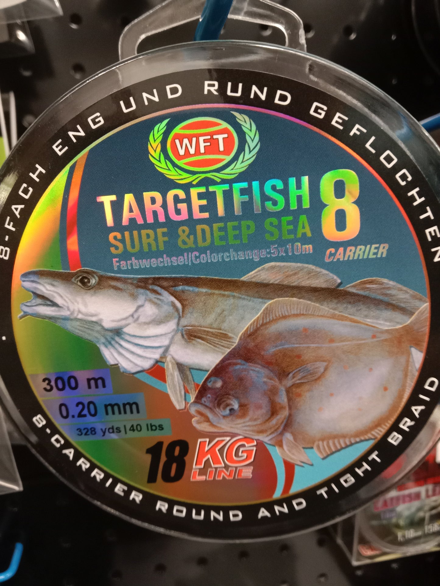 WFT TF8 DEEPSEA Geflecht Schnur Multicolor 300m 18Kg 0,20mm