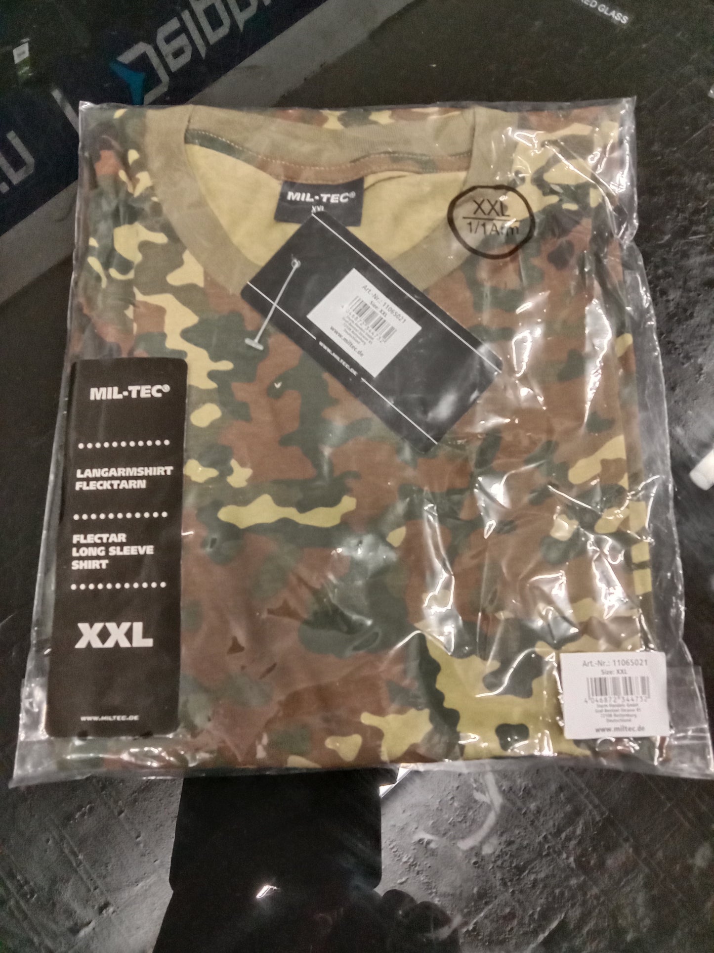 Miltec Langarmshirt XXL Flecktarn Muster