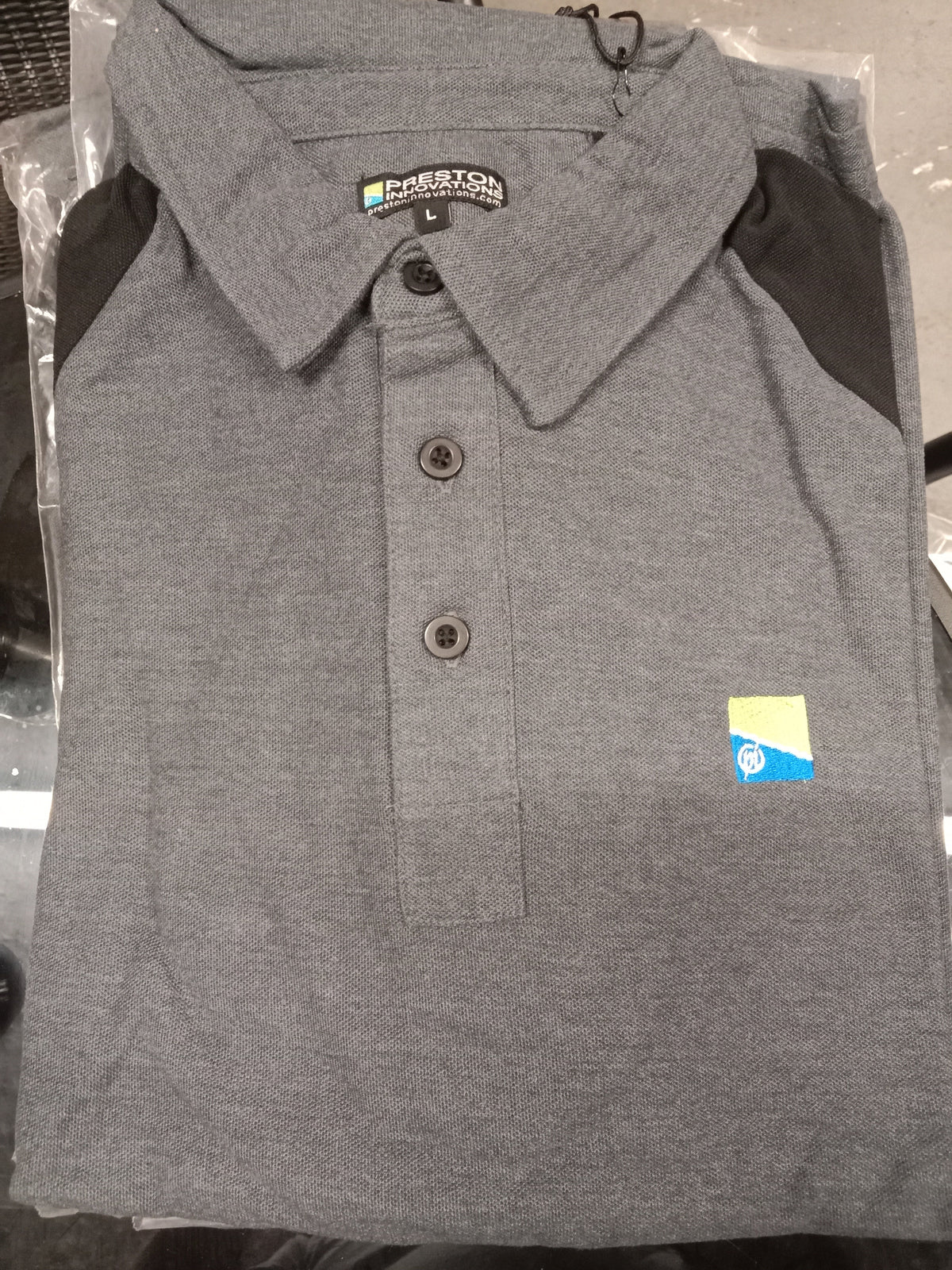 Polo Shirt Preston LOGO Grau Gr XL ABVERKAUF