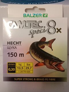 Balzer Camtec Spezi 8 Geflecht Schnur Pike Grün 0,20mm  150m