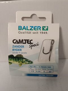 Balzer Camtec Ryder Haken  80cm 0,30mm gr 1/0  5stk