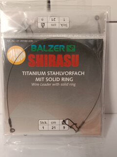 Balzer 1x7 Titan Spitze mit Solid Ring Snap 21cm 9KG Tragkraft