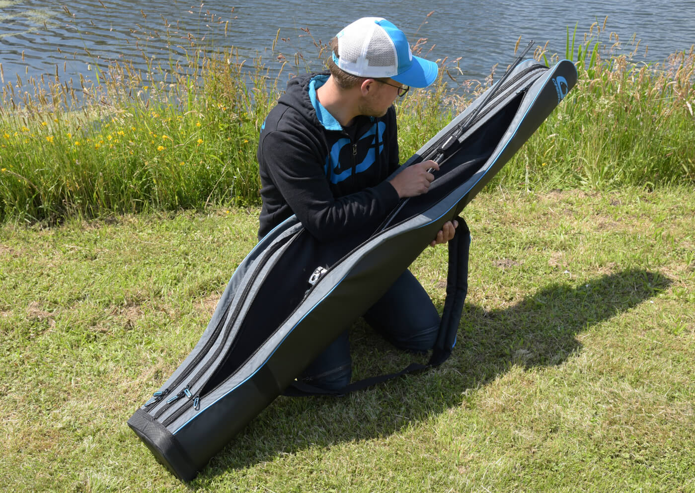 Cresta Blackthorne Protector Rod Holdall 3 Comp Rutentasche für 3 Ruten