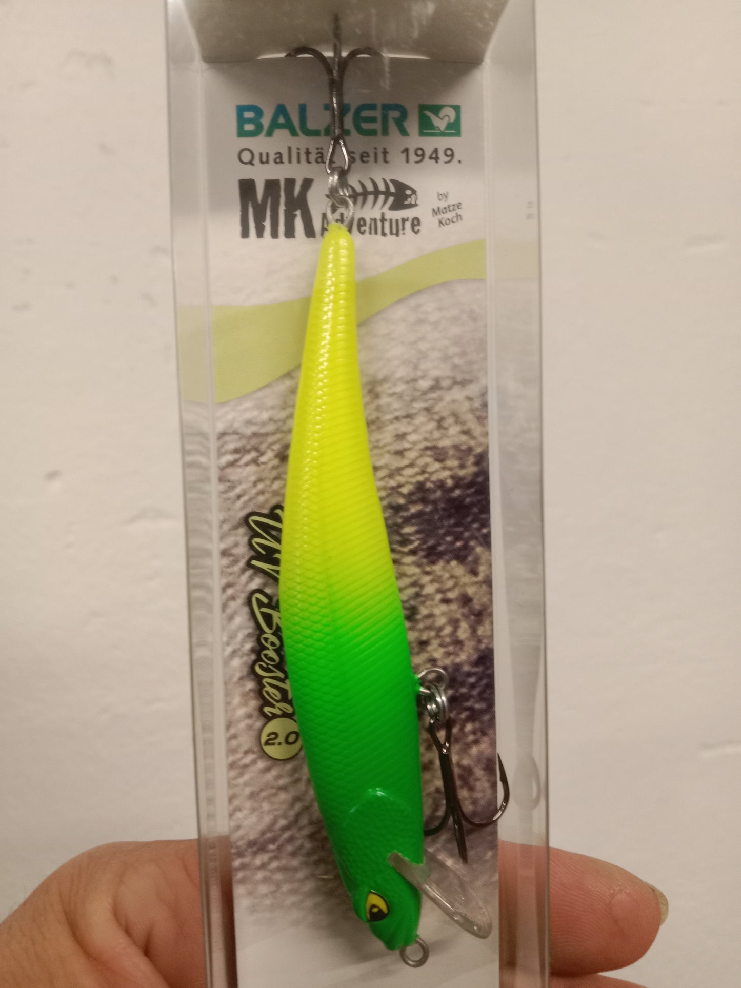 Balzer MK Adventure UV Booster 2,0 Wobbler 11cm 13g 1 stk Lime Chartreuse
