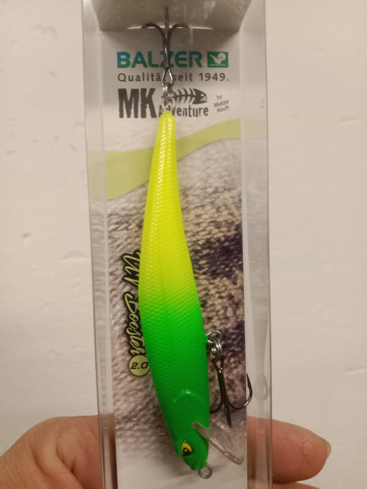 Balzer MK Adventure UV Booster 2,0 Wobbler 11cm 13g 1 stk Lime Chartreuse