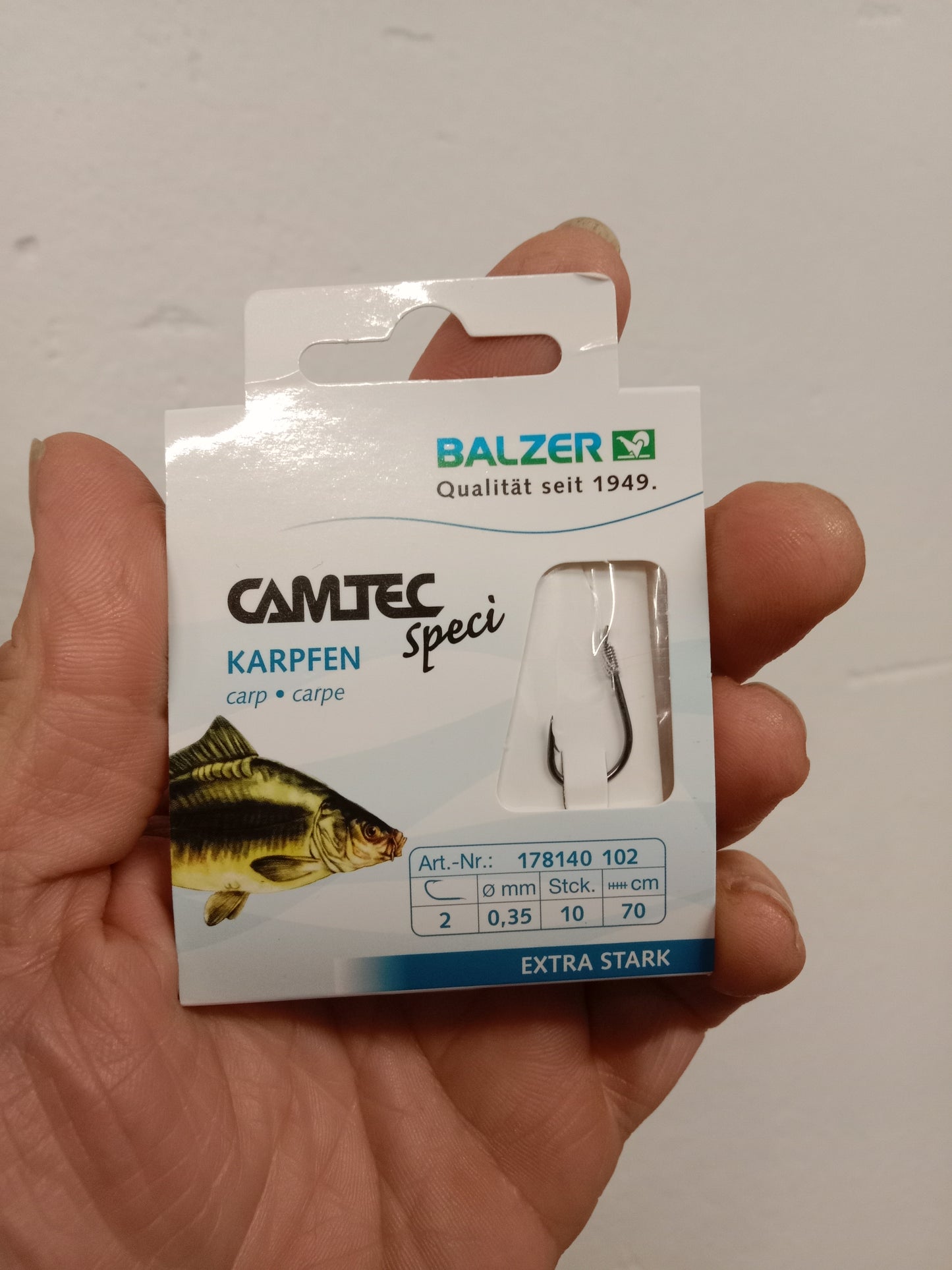 Balzer Camtec Karpfenhaken gr 2  0,35mm 70cm