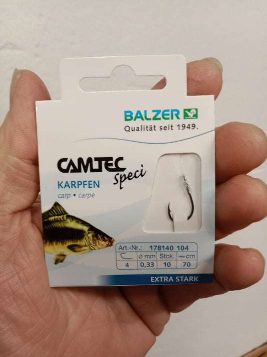 Balzer Camtec Karpfenhaken gr 4  0,33mm 70cm