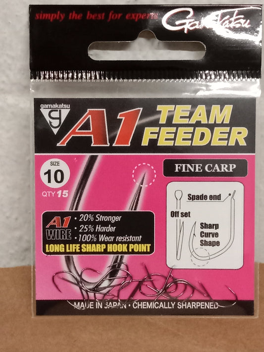 Gamakatsu Haken lose A1 Fine Carp mit Plättchen gr 10  15stk