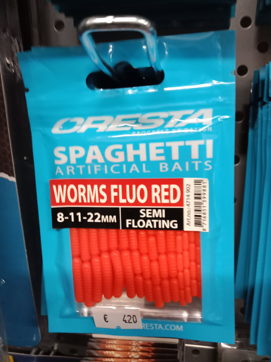 Cresta Spaghetti Worms Fluo Red