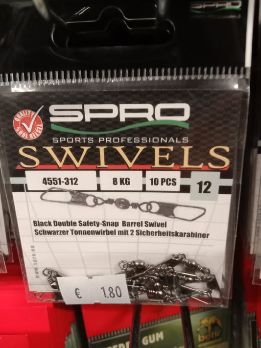 SPRO Doppel Wirbel gr 12  10stk  8kg Tragkraft