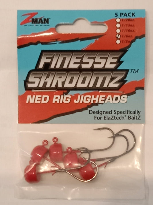 Z-MAN Finesse ShroomZ Jighead Red 4,6g