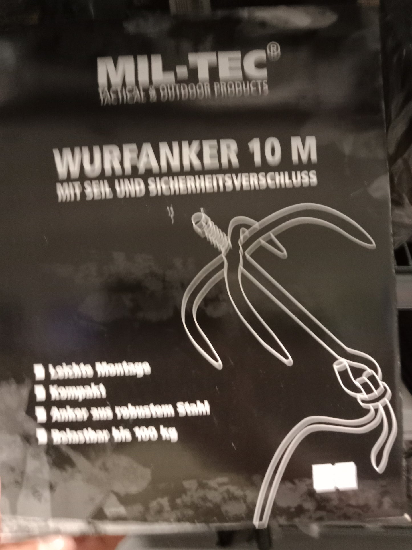 Miltec Wurf Anker mit 10m Seil