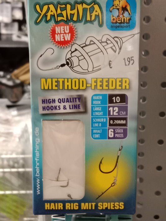 Behr Method Feeder Rig mit Spiess 6STK  12cm, Hakengr 10, o,20mm
