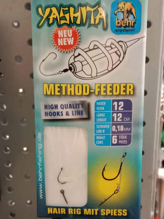 Behr Method Feeder Rig mit Spiess 6STK  12cm, Hakengr 12, o,18mm