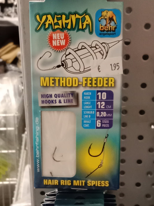 Behr Method Feeder Rig mit Spiess 6STK  12cm, Hakengr 10, o,20mm