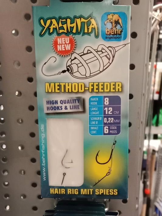 Behr Method Feeder Rig mit Spiess 6STK  12cm, Hakengr 8, o,22mm