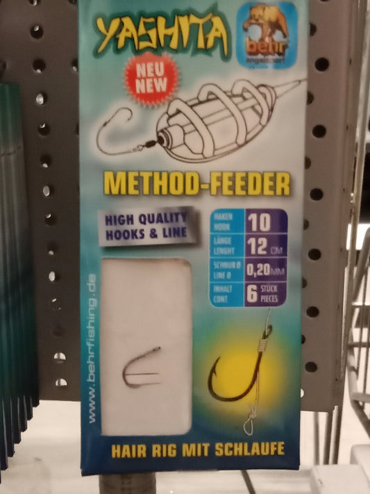 Behr Method Feeder Rig mit Schlaufe 6STK  12cm, Hakengr 10, o,20mm
