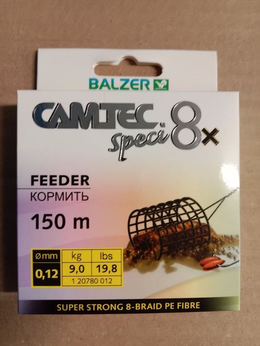 Balzer Camtec Speci8x Feeder Braid 150m 0,12mm 9Kg Tragkraft