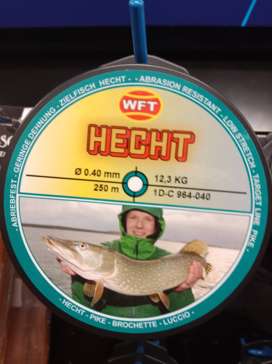 WFT Zielfisch MONOFIL Schnur Hecht 250m 12,5Kg 0,40mm