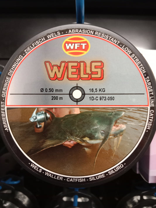 WFT Zielfisch MONOFIL Schnur Wels 200m 16,5Kg 0,50mm