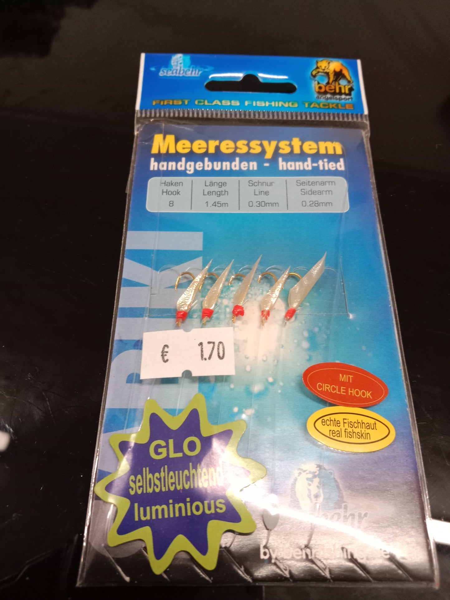 Behr Heringssystem mit echter Fischhaut selbstleuchtend u. Circlehook