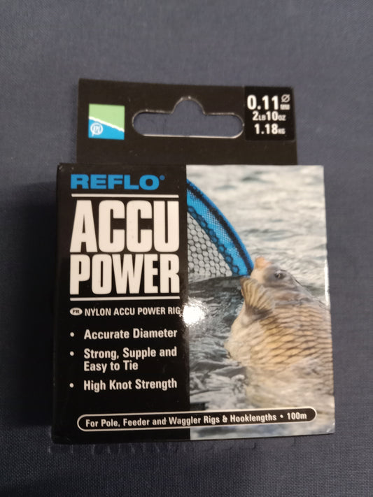 Preston ACCU Power Vorfach Schnur 100m 0,11mm 1,18Kg Tragkraft