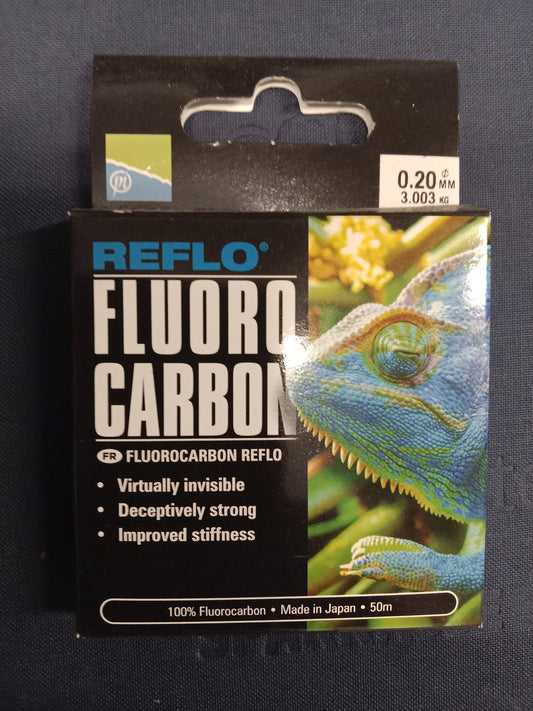 Preston Fluoro Carbon Vorfach Schnur 50m 0,20mm 3,00Kg Tragkraft