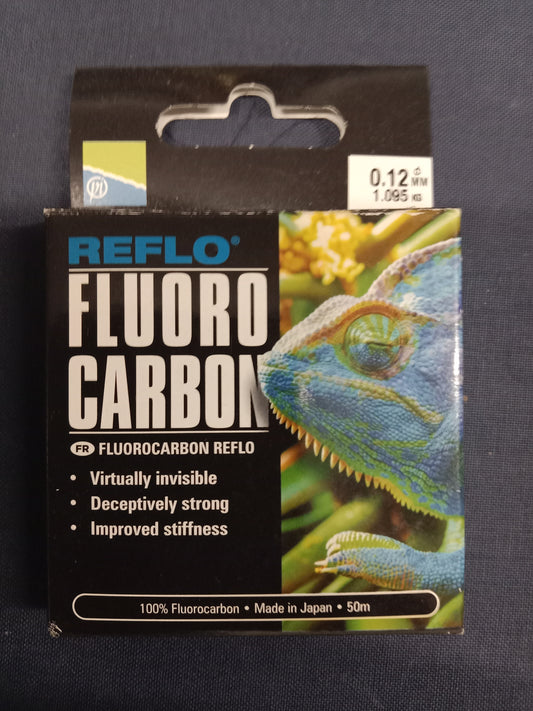 Preston Fluoro Carbon Vorfach Schnur 50m 0,12mm 1,09Kg Tragkraft