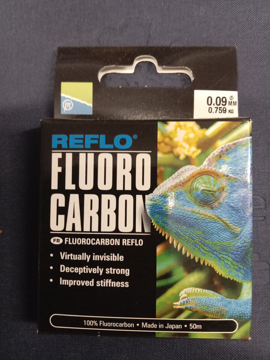Preston Fluoro Carbon Vorfach Schnur 50m 0,09mm 0,57Kg Tragkraft