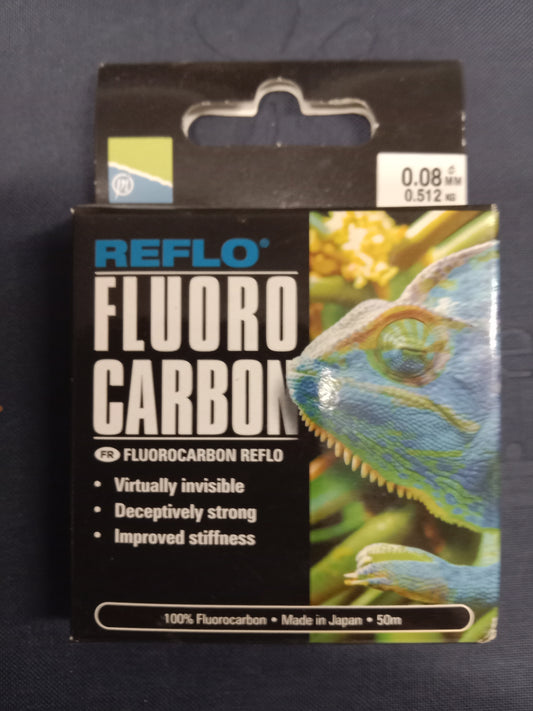 Preston Fluoro Carbon Vorfach Schnur 50m 0,08mm 0,51Kg Tragkraft