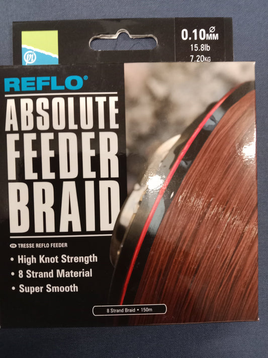 Preston Absolute Feeder Braid Schnur 150m 0,10mm 7,20Kg Tragkraft