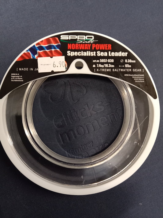 SPRO Norway SEA Leader Vorfachmaterial  65m 0,30mm 7,4kg Transparent