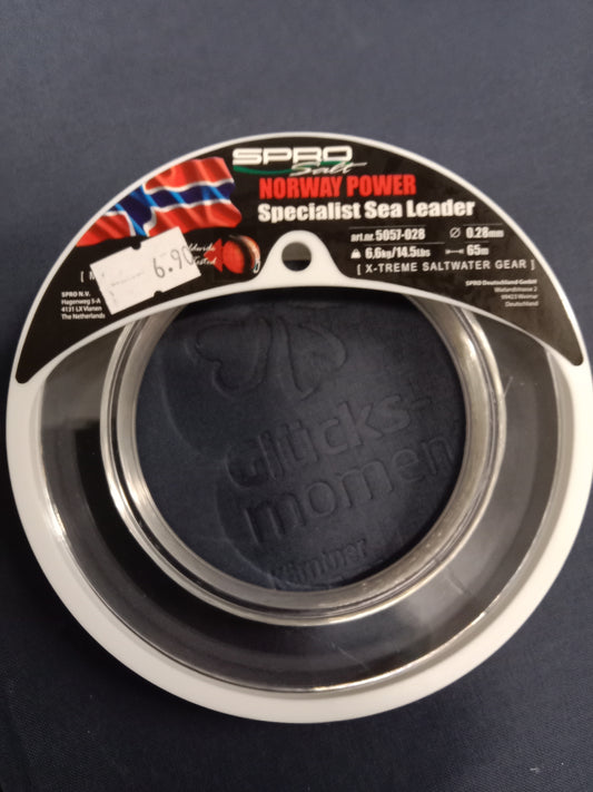 SPRO Norway SEA Leader Vorfachmaterial  65m 0,28mm 6,6kg Transparent