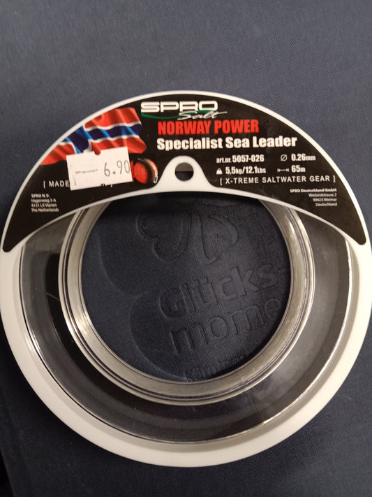 SPRO Norway SEA Leader Vorfachmaterial  65m 0,26mm 5,5kg Transparent