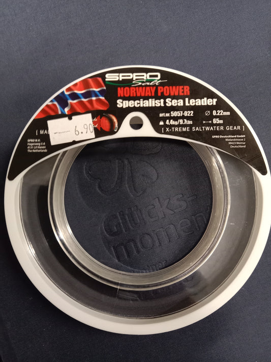 SPRO Norway SEA Leader Vorfachmaterial  65m 0,22mm 4,4kg Transparent