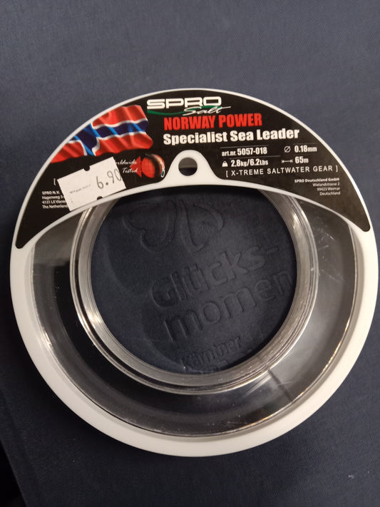 SPRO Norway SEA Leader Vorfachmaterial  65m 0,18mm 2,8kg Transparent