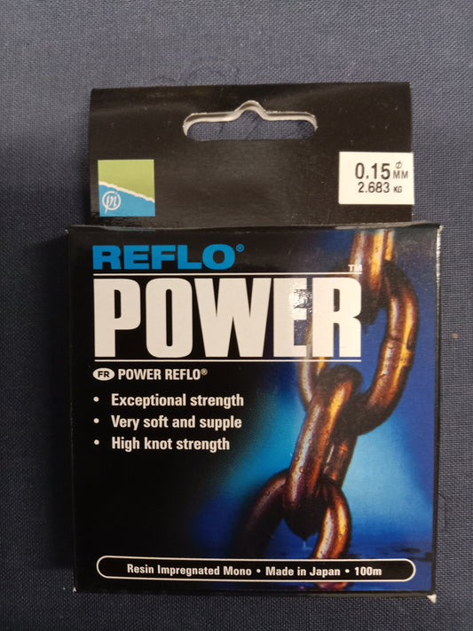 Preston Reflo Power Vorfach Schnur 100m 0,15mm 2,68Kg Tragkraft