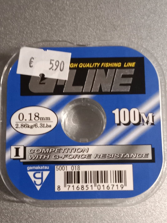 Gamakatsu G-LINE  Schnur 100m 0,18mm 5,86 Kg