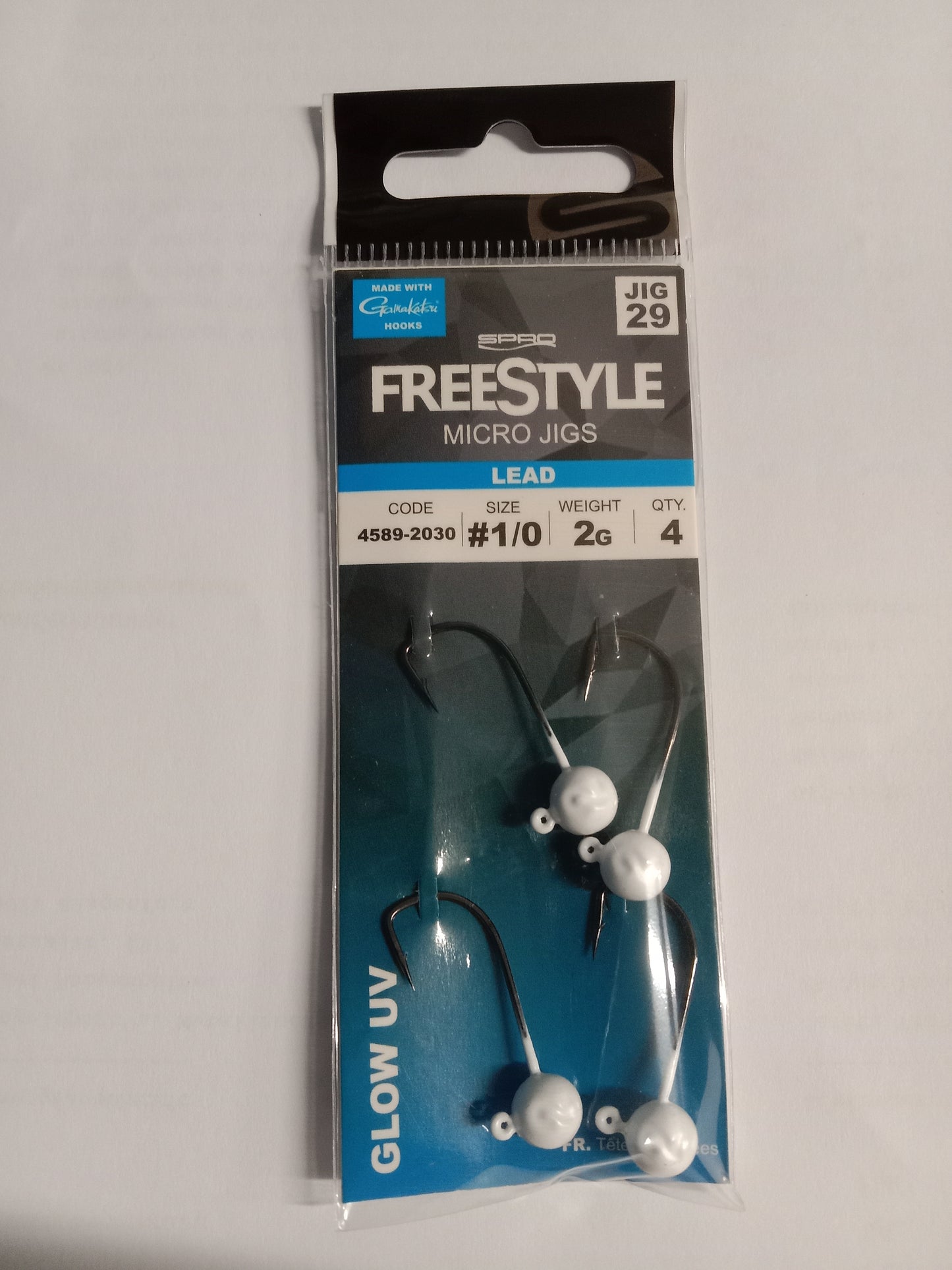 Freestyle Micro Jig White 2g  Haken 1/0 4 Stk