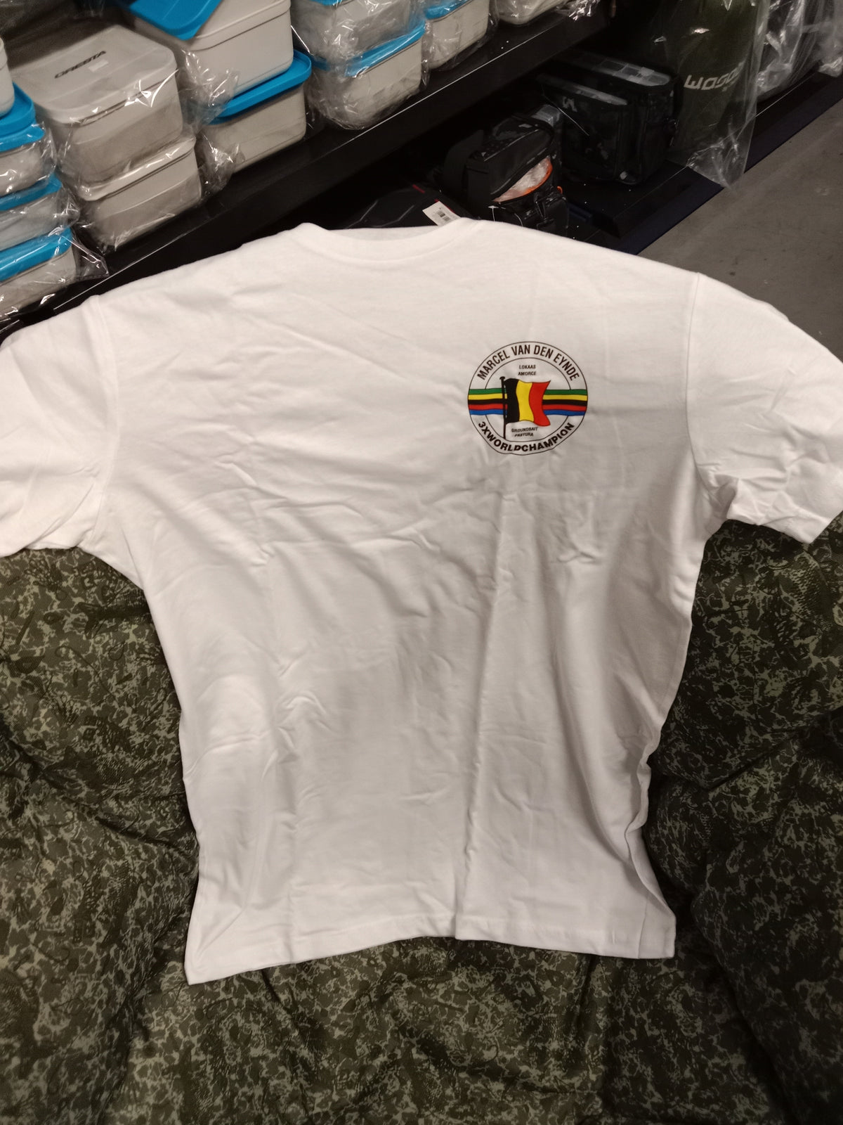 T Shirt MVDE Logo Gr XL   Weiss   ABVERKAUF