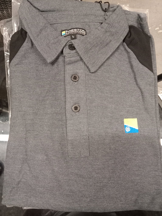 Polo Shirt Preston LOGO Grau Gr XXL    ABVERKAUF