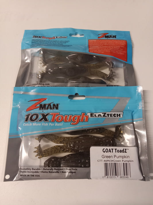 Z Men Goat ToadZ Size 4 Green Pumkin