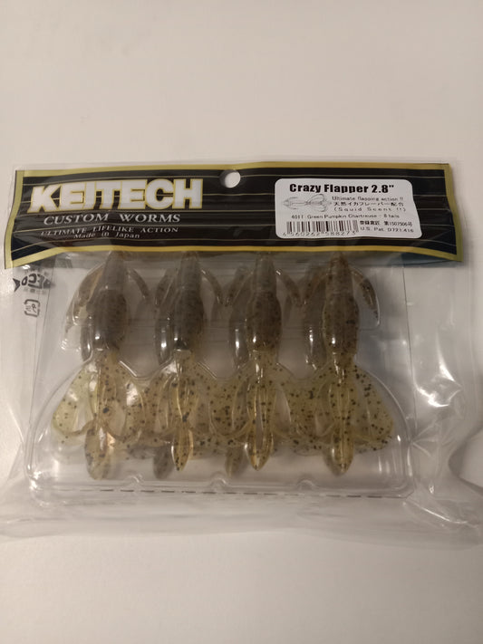 Keitech Crazy Flapper 2,8 Green Pumkin Chartreuse